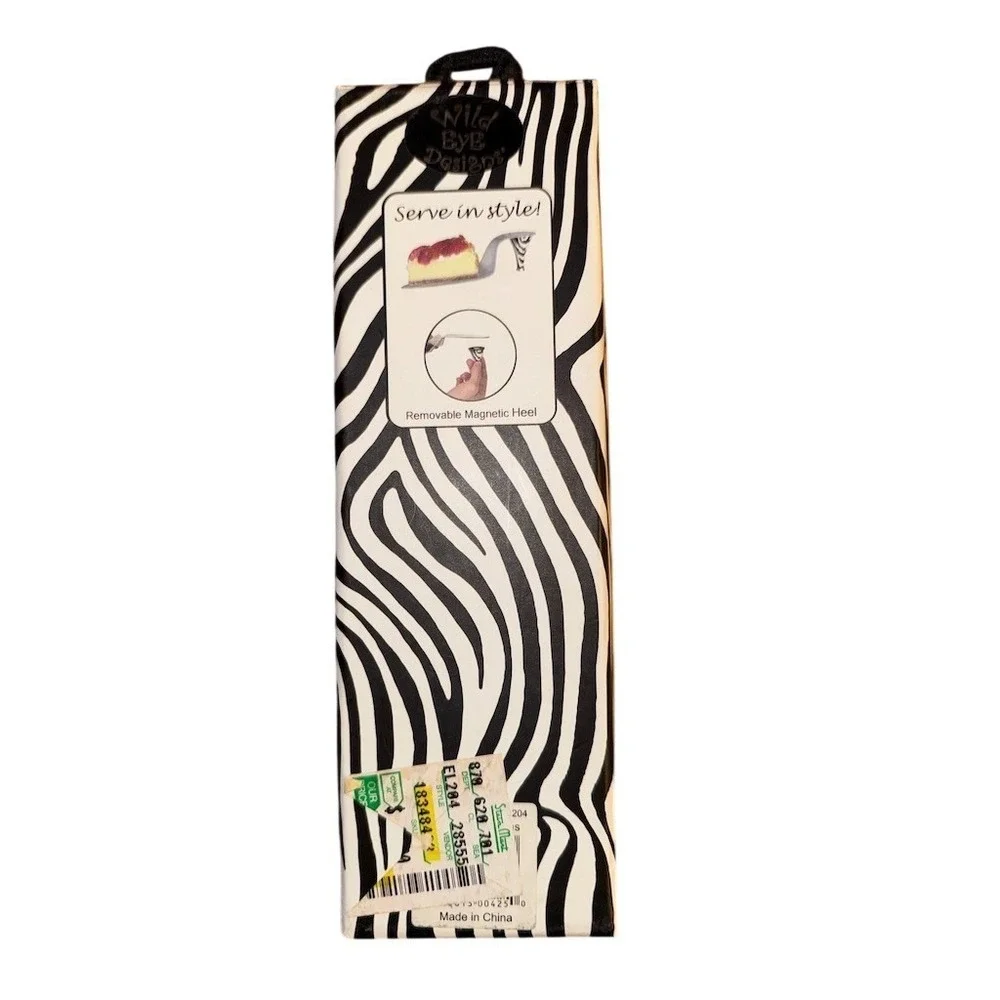 Wild Eye Designs Cake Server Pie Server Zebra Print Heel‎ Removable
